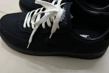나이키 x 스투시 에어포스 1 로우 트리플 블랙 CZ9084-001 photo review